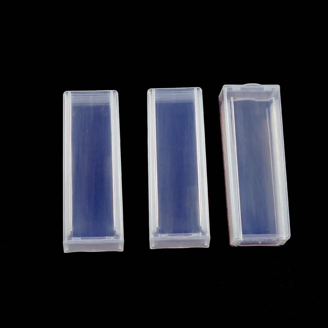 25 Glass Slide Storage Box 25-Place Microscope Slide Case for Lab