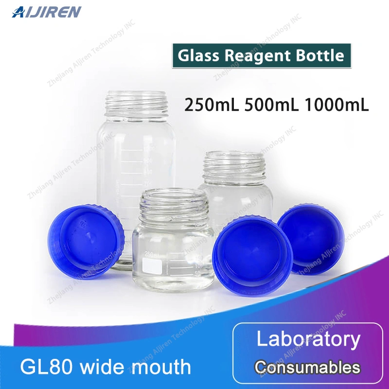 Lab 1000ml 500ml 250ml Chemical Media Storage Glass Bottle with Gl80 Screw Cap