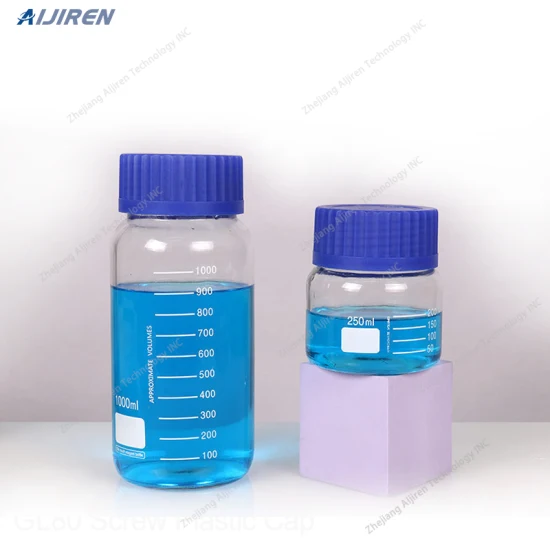 Lab Round Wide-Mouth Media Storage Glass Reagent Bottles with GLS80 Screw Cap