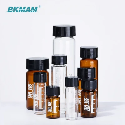 Wholesale Good Sealing Clear Graduated 20ml Amber Glass Bottle with Lids