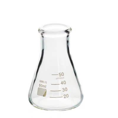 Laboratory Borosilicate Volumteric Flask Glass Conical Erlenmeyer Flask Bottle